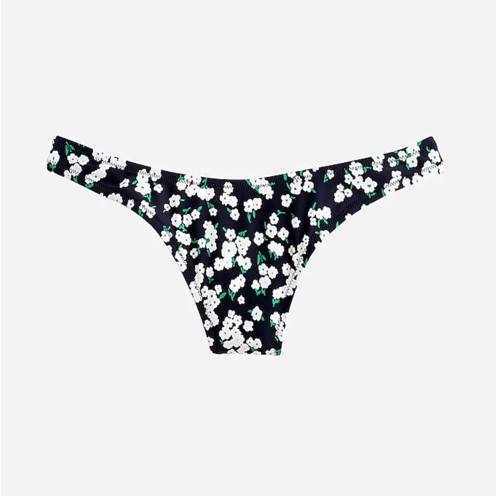 J. Crew ECO 1989 HIGH-LEG BIKINI BOTTOM IN LITTLE BLOOMS NWT